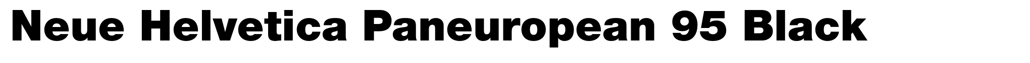Neue Helvetica Paneuropean 95 Black image
